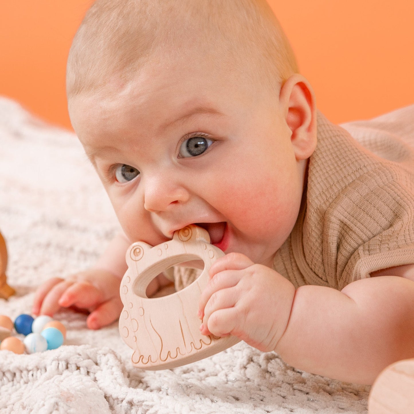Soothing Elephant Teether with Organic Cotton Bag | Made in the USA 🇺🇸