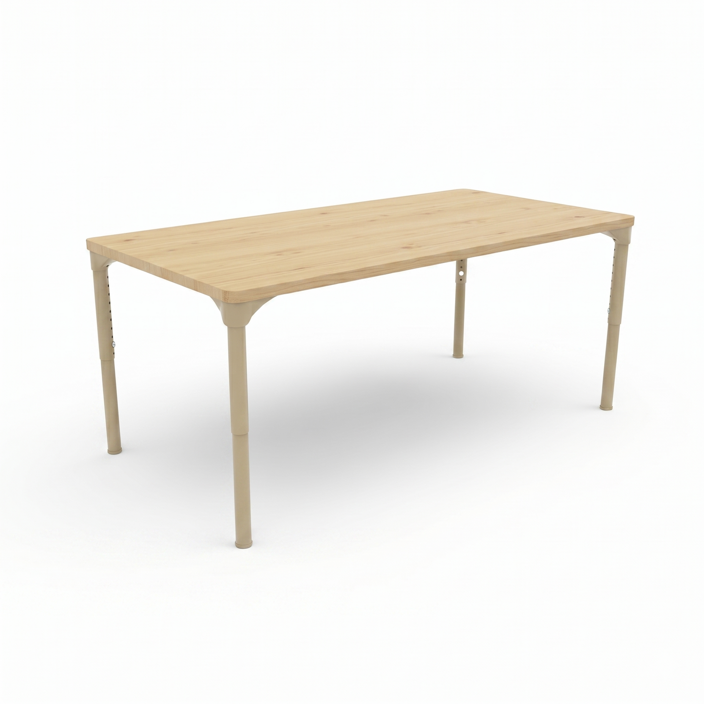 Rectangular Adjustable Kids Classroom Table – 60"×30", 17" to 25" Height