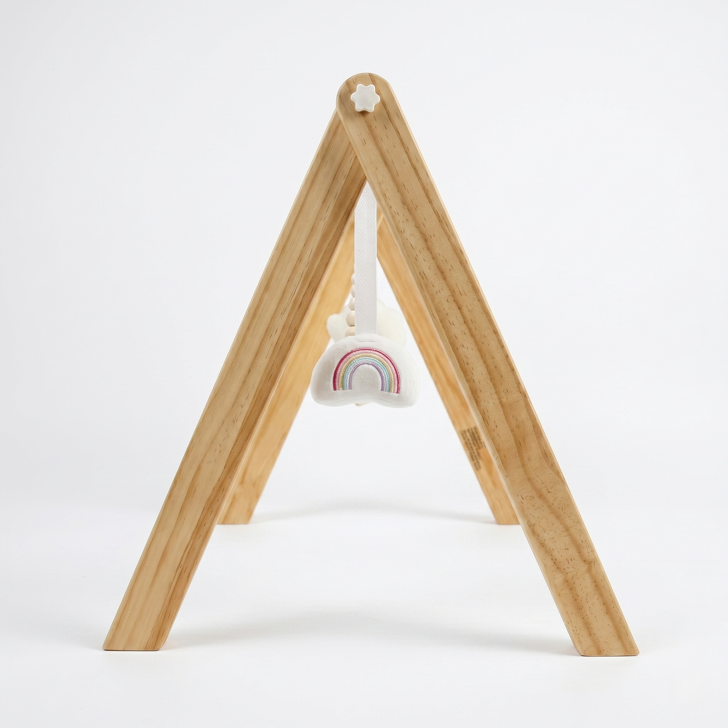 Lilac Wooden Baby Gym | Montessori Infant Play Gym with Hanging Toys