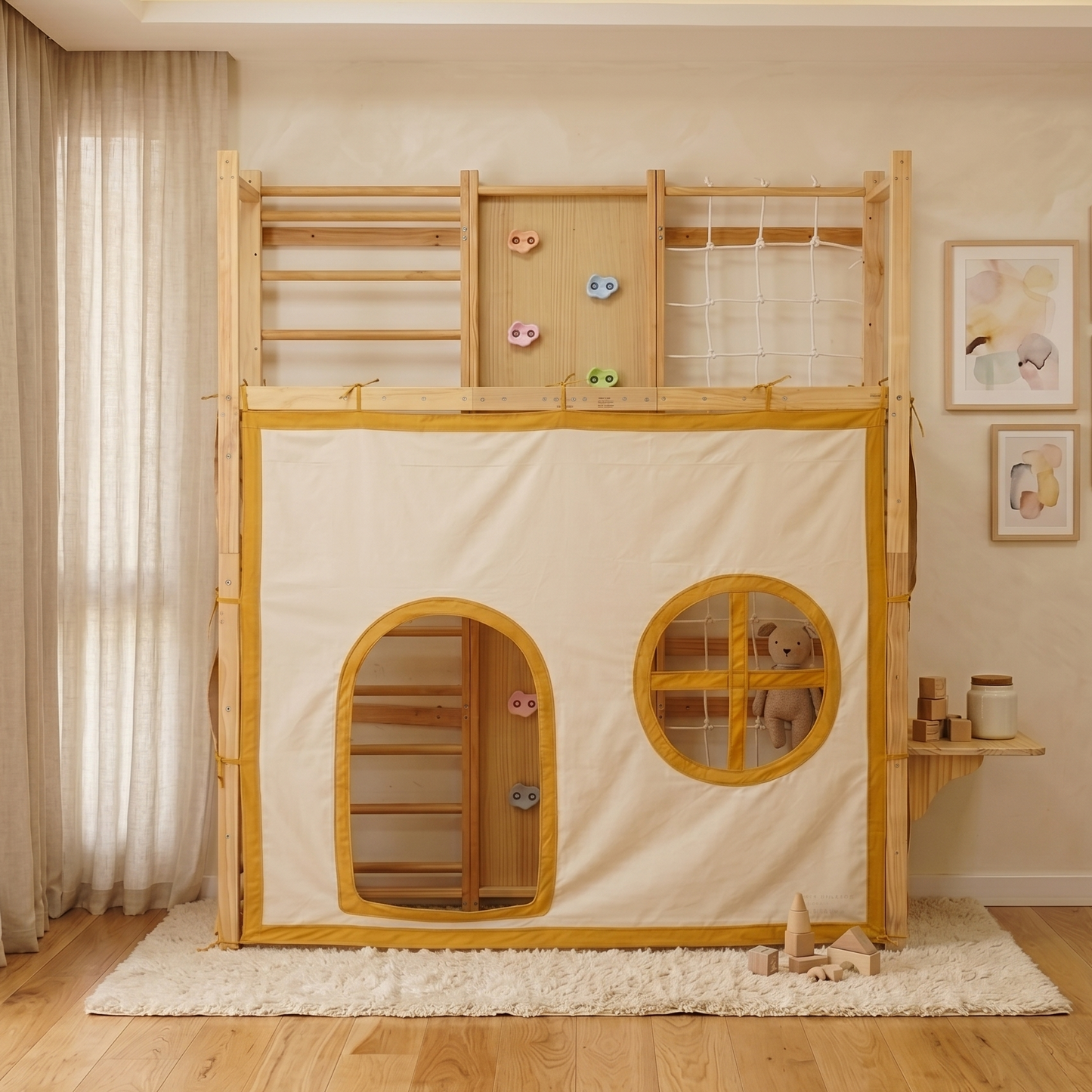 Walnut Play Tent Add-On (94.5” Standard Compatible)