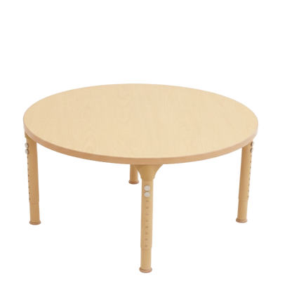 Round Adjustable Kids Table – 36" Diameter, 13" to 17" Height | Toddler & Preschool Activity Table for Classrooms & Daycares