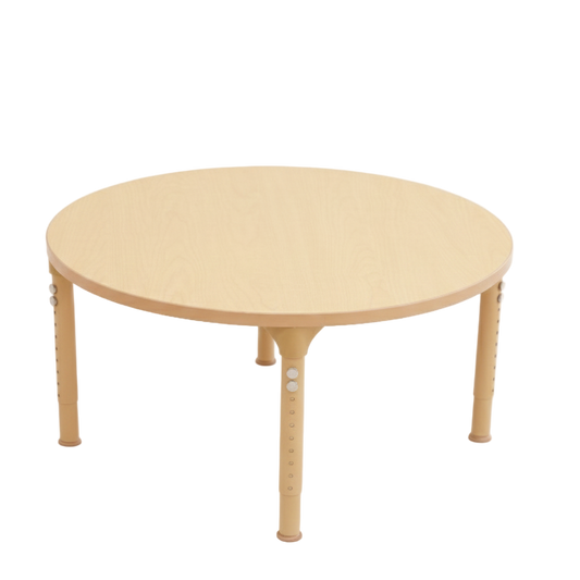 Round Adjustable Kids Table – 36" Diameter, 13" to 17" Height | Toddler & Preschool Activity Table for Classrooms & Daycares