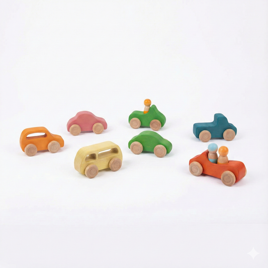 Wooden Car Toy set - 10 Piece Set