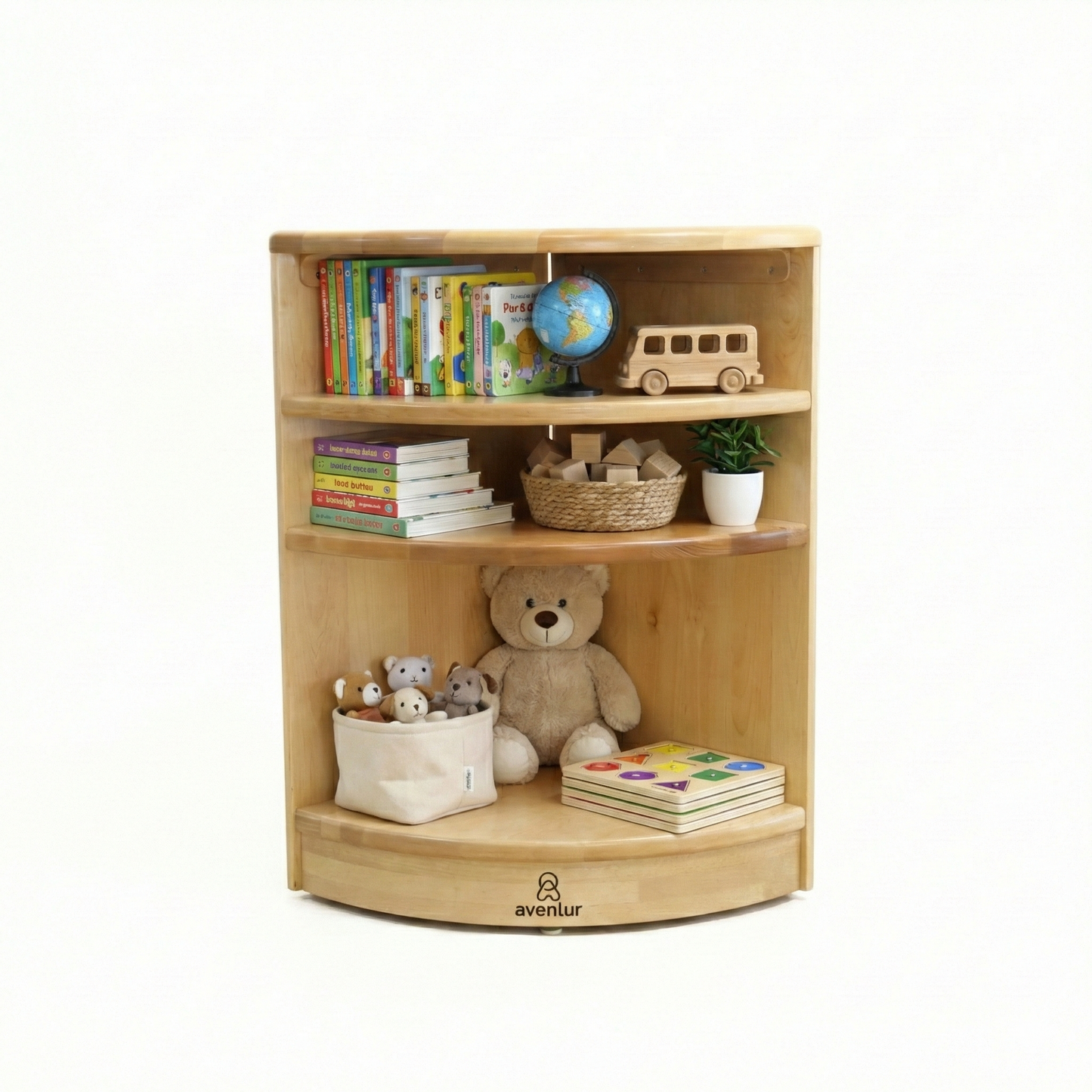 Montessori Classroom Corner Shelf - 24" Tall