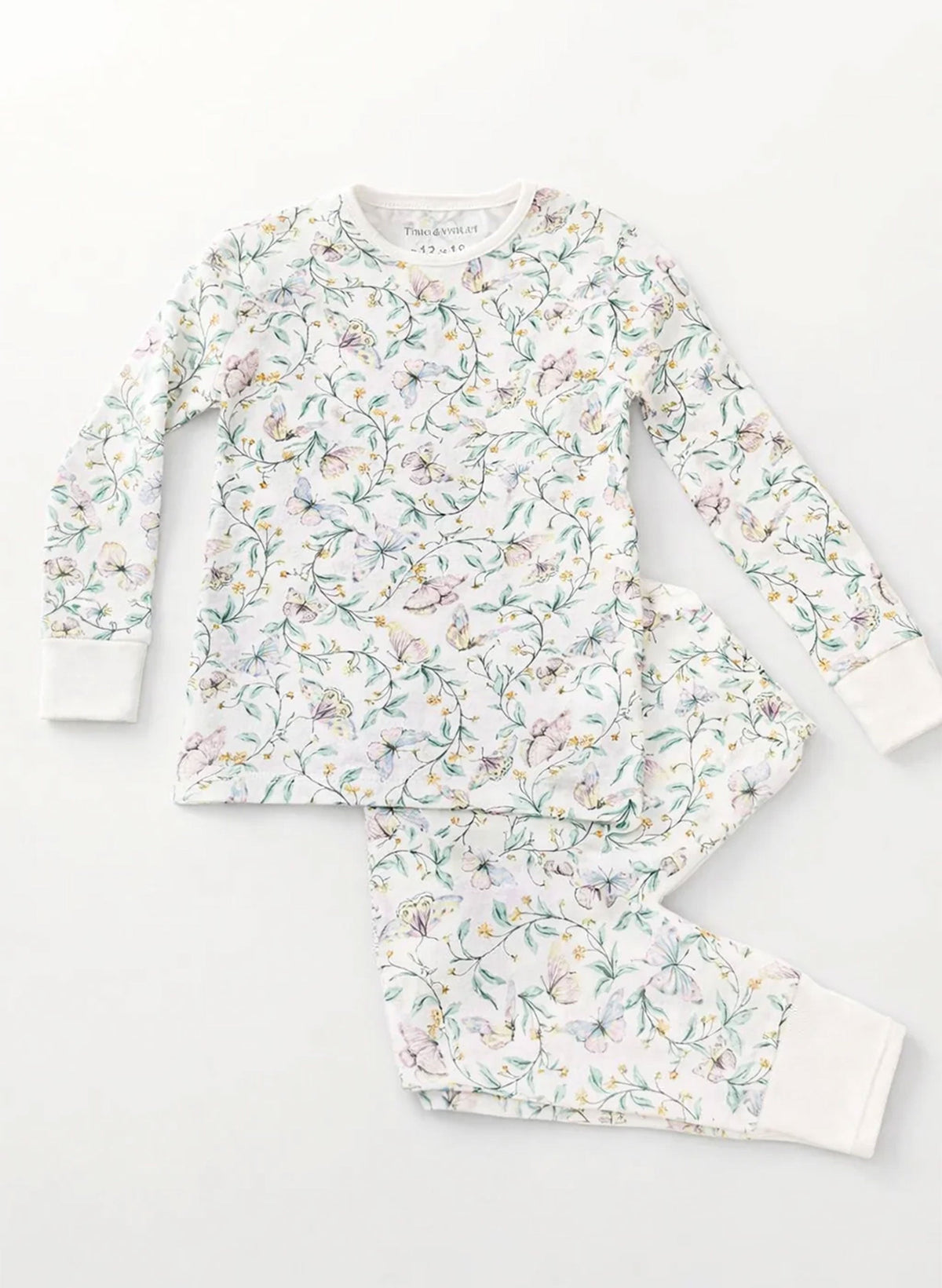 Children's Two Piece Organic Pajamas - Botanical Whisper