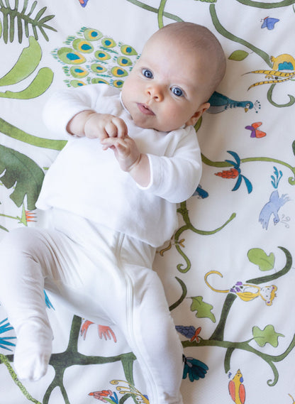 Tropical Chinoiserie Crib Sheet