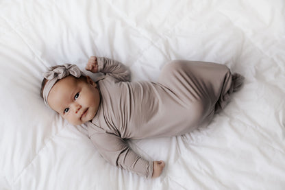 Harbor Mist Knotted Headband (Taupe)