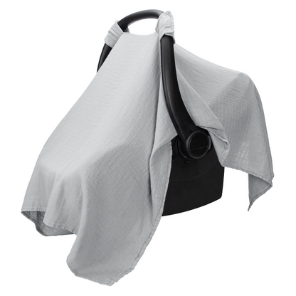 Baby Car Seat Cover in Heather Blue