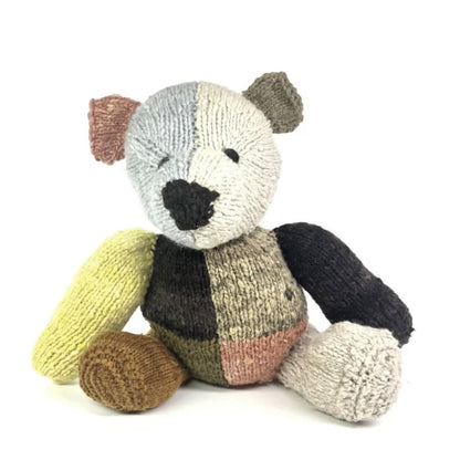 Wool Knit Buddy  | Dee the Patchwork Bear