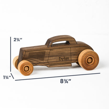 Classic Hot Rod 8.75" Long | Solid Walnut Wood | Etched Details | Made in the USA 🇺🇸