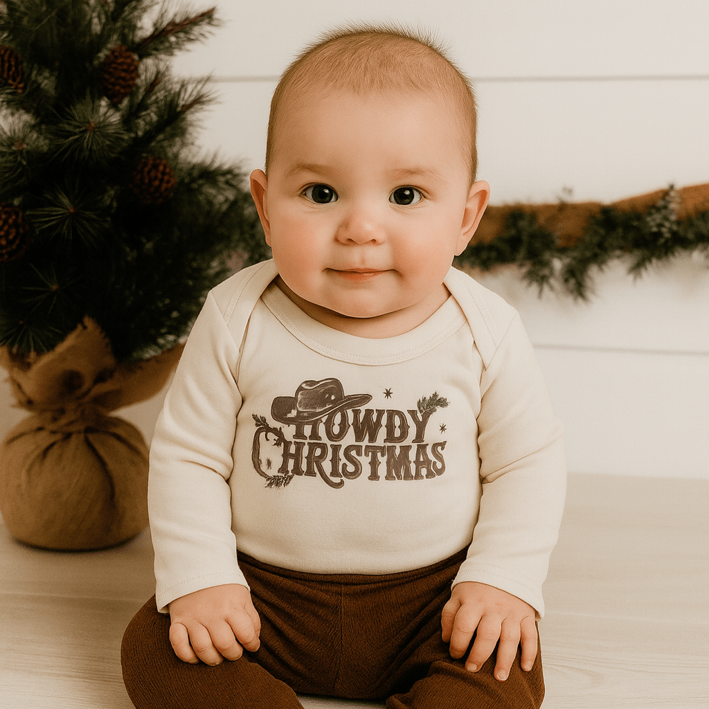 long sleeve graphic bodysuit | howdy christmas