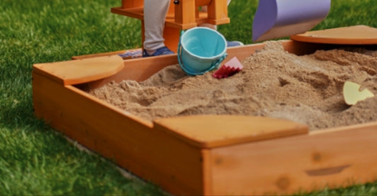 Wooden Sandbox – Durable Outdoor Play Area, Perfect for Excavator