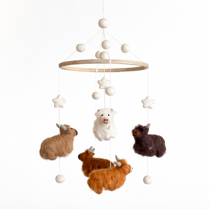 Highland Cow Baby Mobile