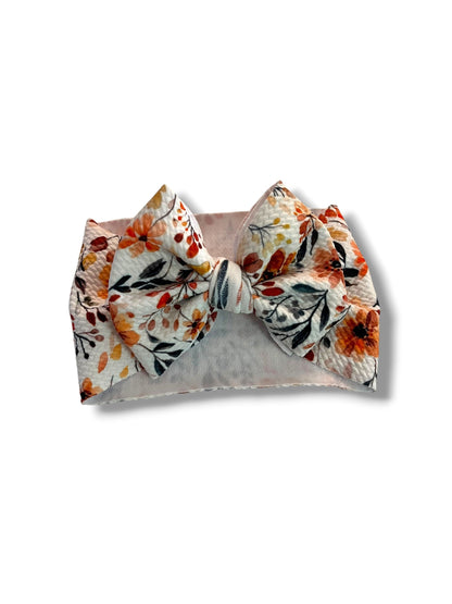 Fall Floral Baby Headwrap Bow