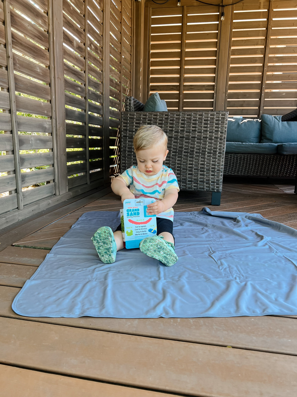 Solid Slate Minimalist Splash Mat - A Waterproof Catch-All for Highchair Spills and More!