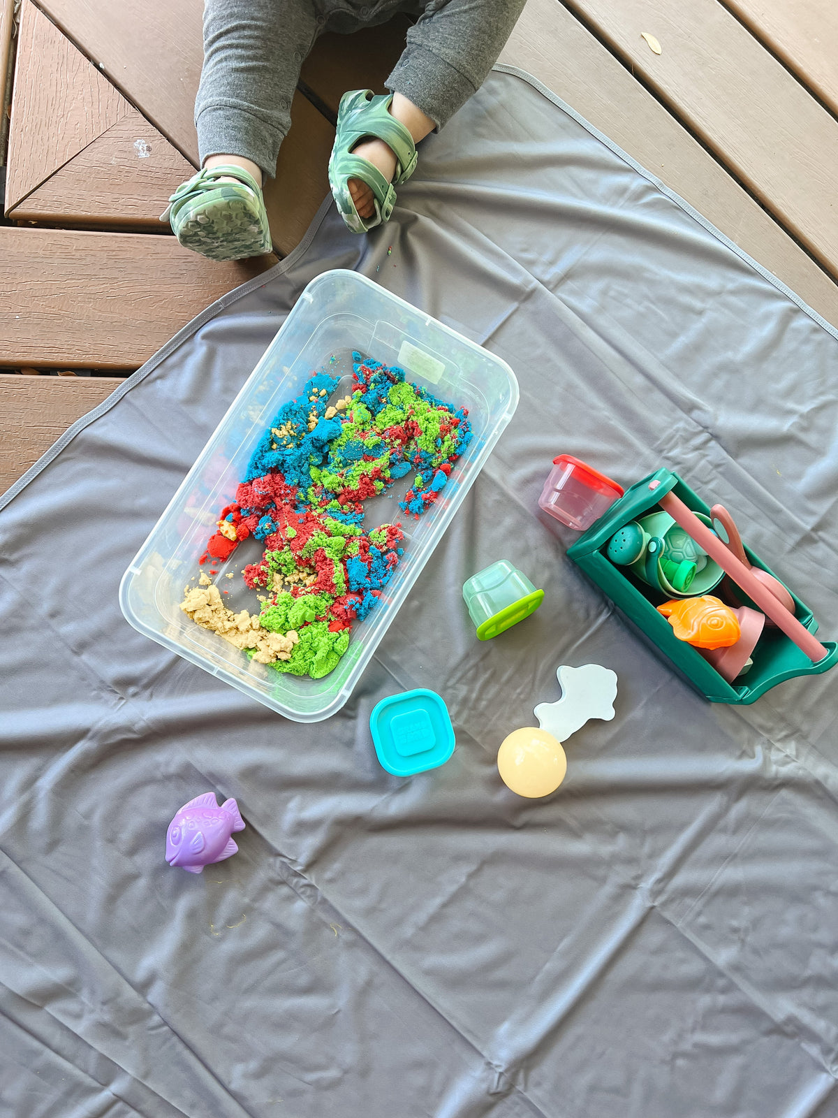 Solid Slate Minimalist Splash Mat - A Waterproof Catch-All for Highchair Spills and More!