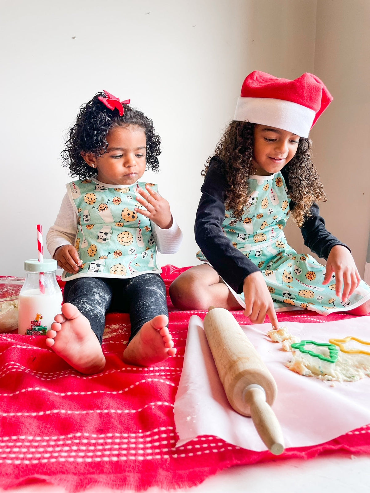 Cookies & Milk Apron - fits sizes youth small through adult 2XL