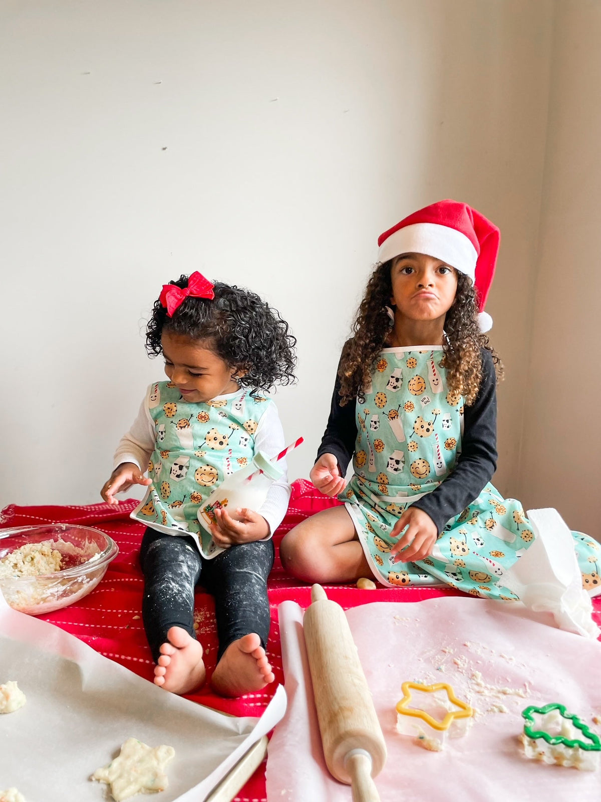 Cookies & Milk Apron - fits sizes youth small through adult 2XL