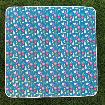 Organic Produce Splash Mat - A Waterproof Catch-All for Highchair Spills and More!