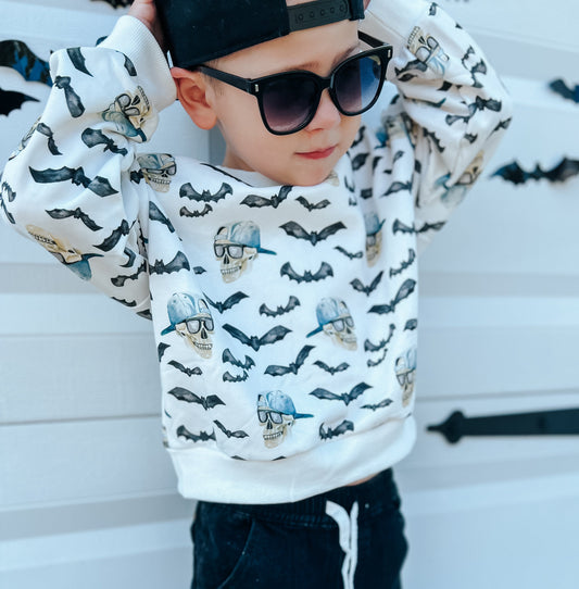 Spooky Bro Bamboo Bubble Romper or Crewneck Sweatshirt