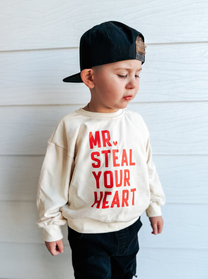 Mr Steal Your Heart Crewneck Sweatshirt - Cream