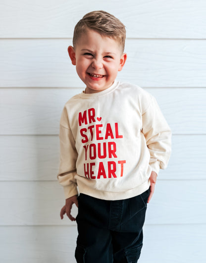 Mr Steal Your Heart Crewneck Sweatshirt - Cream
