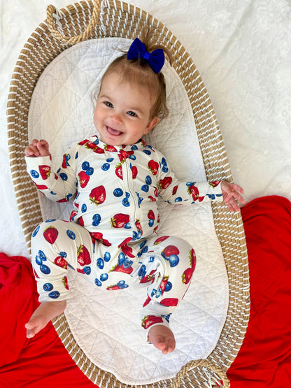 Berry Sweet Bamboo Zippy Romper *12-18 & 18-24m left