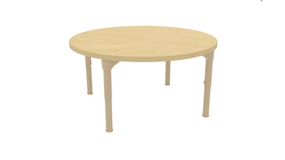 Round Adjustable Kids Table – 36" Diameter, 17" to 25" Height | Classroom, Montessori & Daycare Activity Table