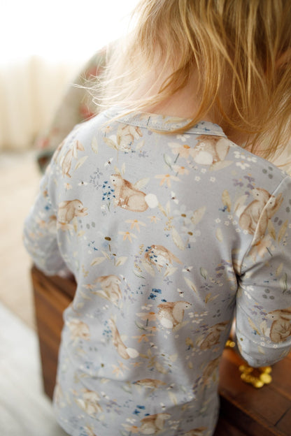 Bunny Blossoms 2pc Bamboo Pajamas