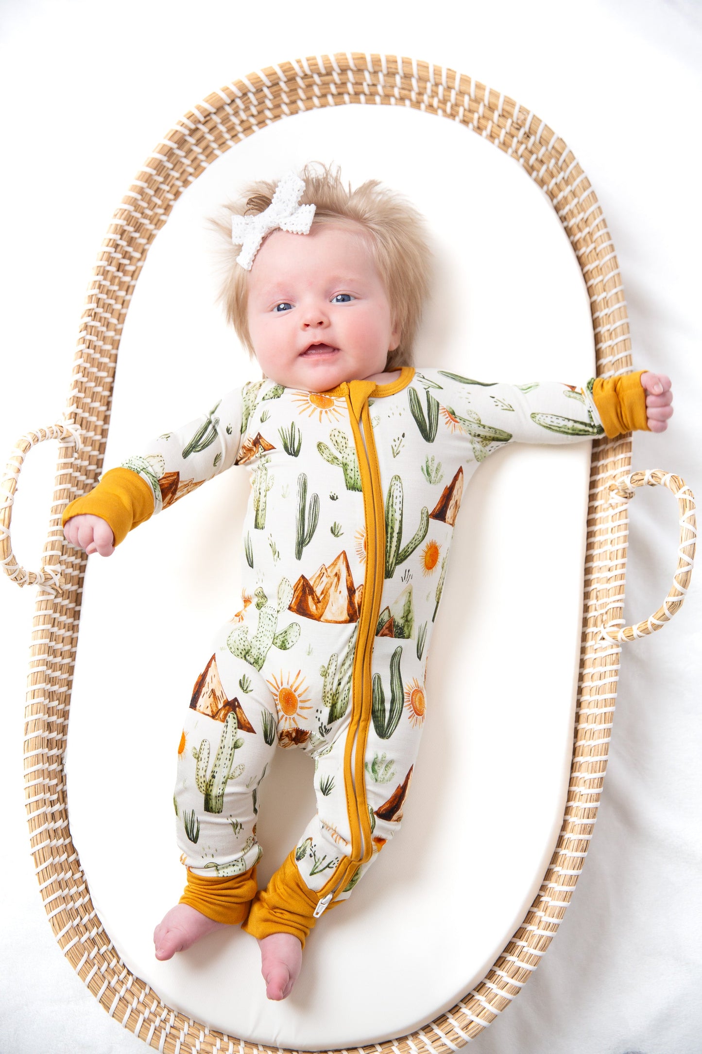 Western Desert Baby Bamboo Zipper Romper