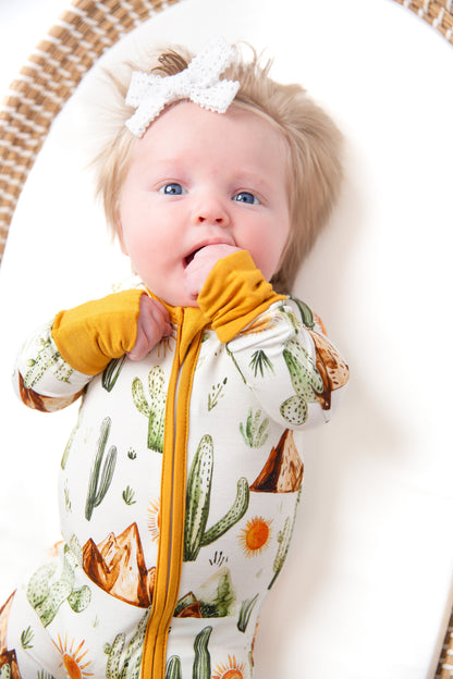 Western Desert Baby Bamboo Zipper Romper