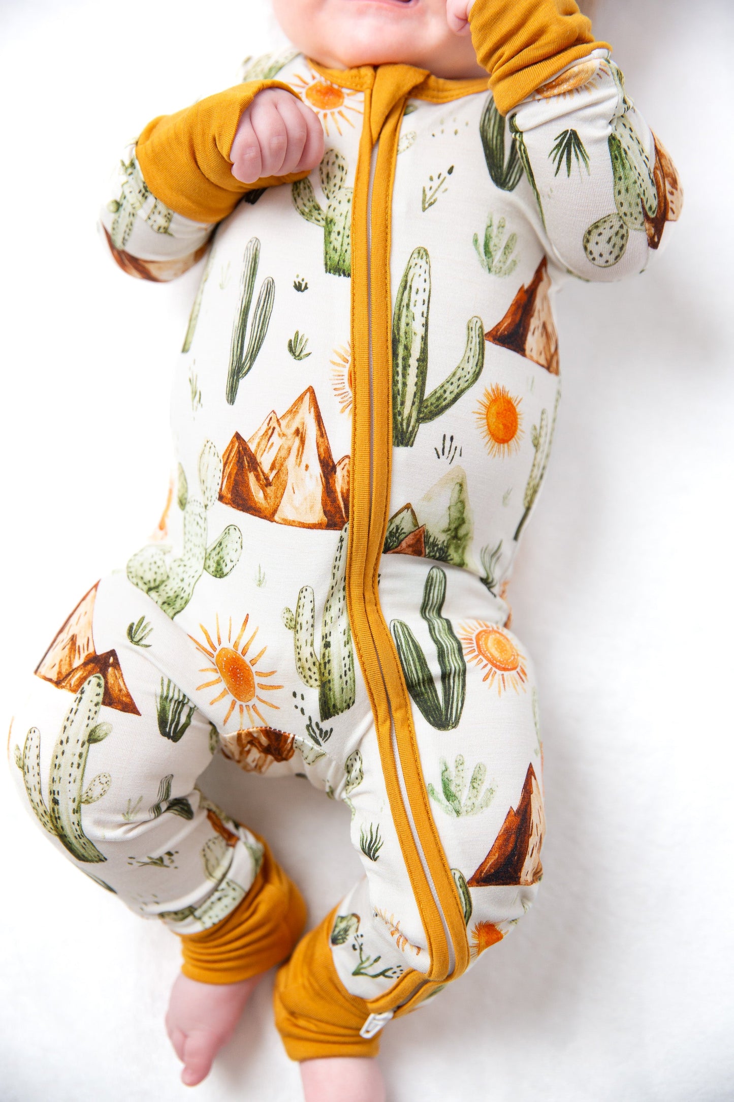 Western Desert Baby Bamboo Zipper Romper