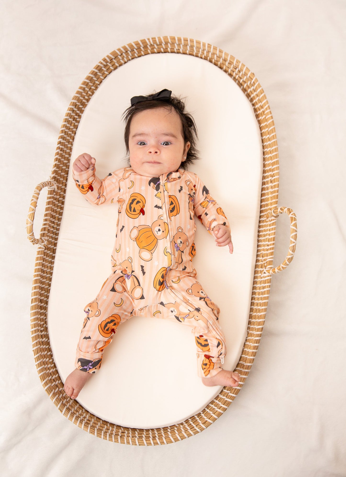 Halloween Teddy Baby Bamboo Zipper Romper