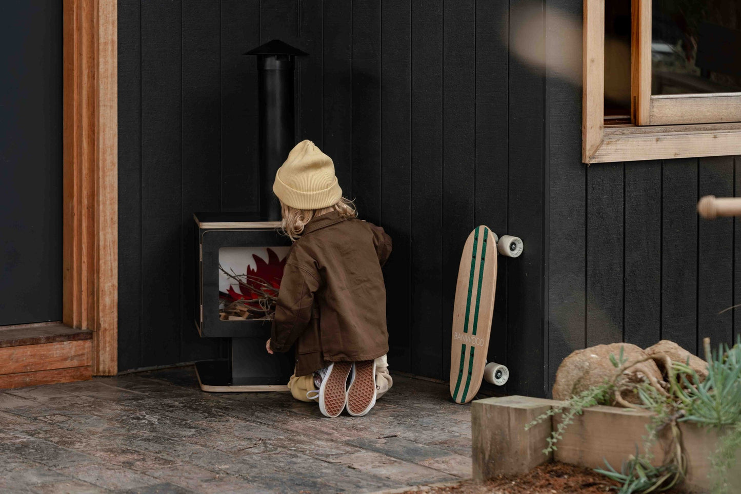Wooden Play Fireplace – Imaginative Indoor Pretend Play