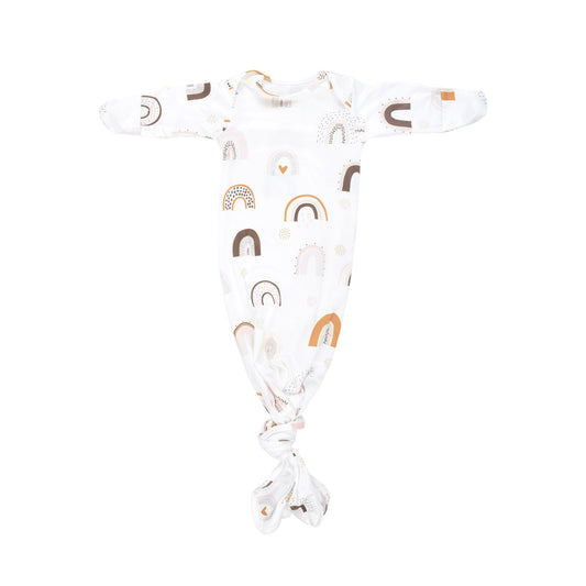 Rainbow Newborn Knotted Baby Gown
