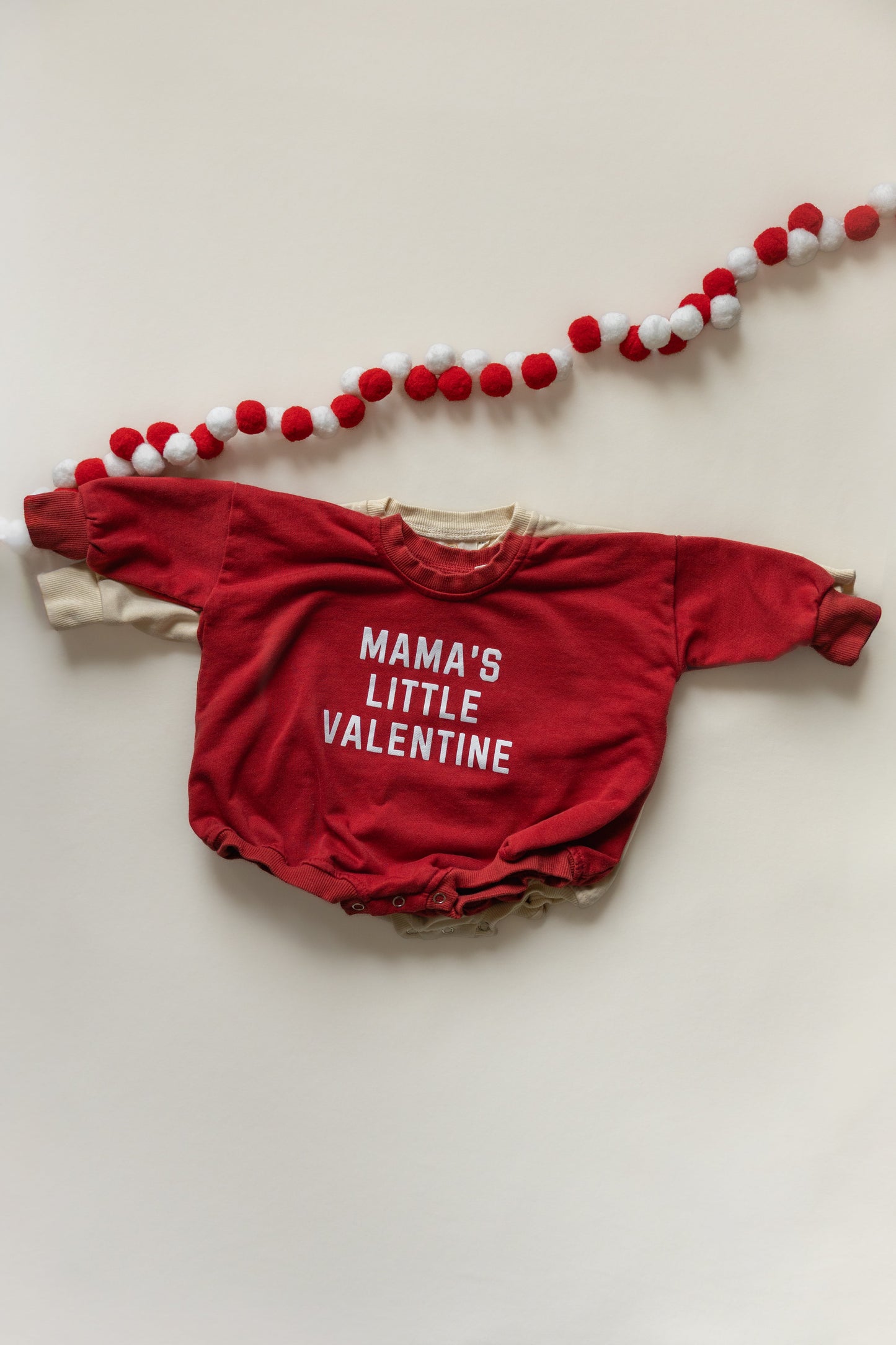 Mama's Little Valentine Sweatshirt Romper - more colors