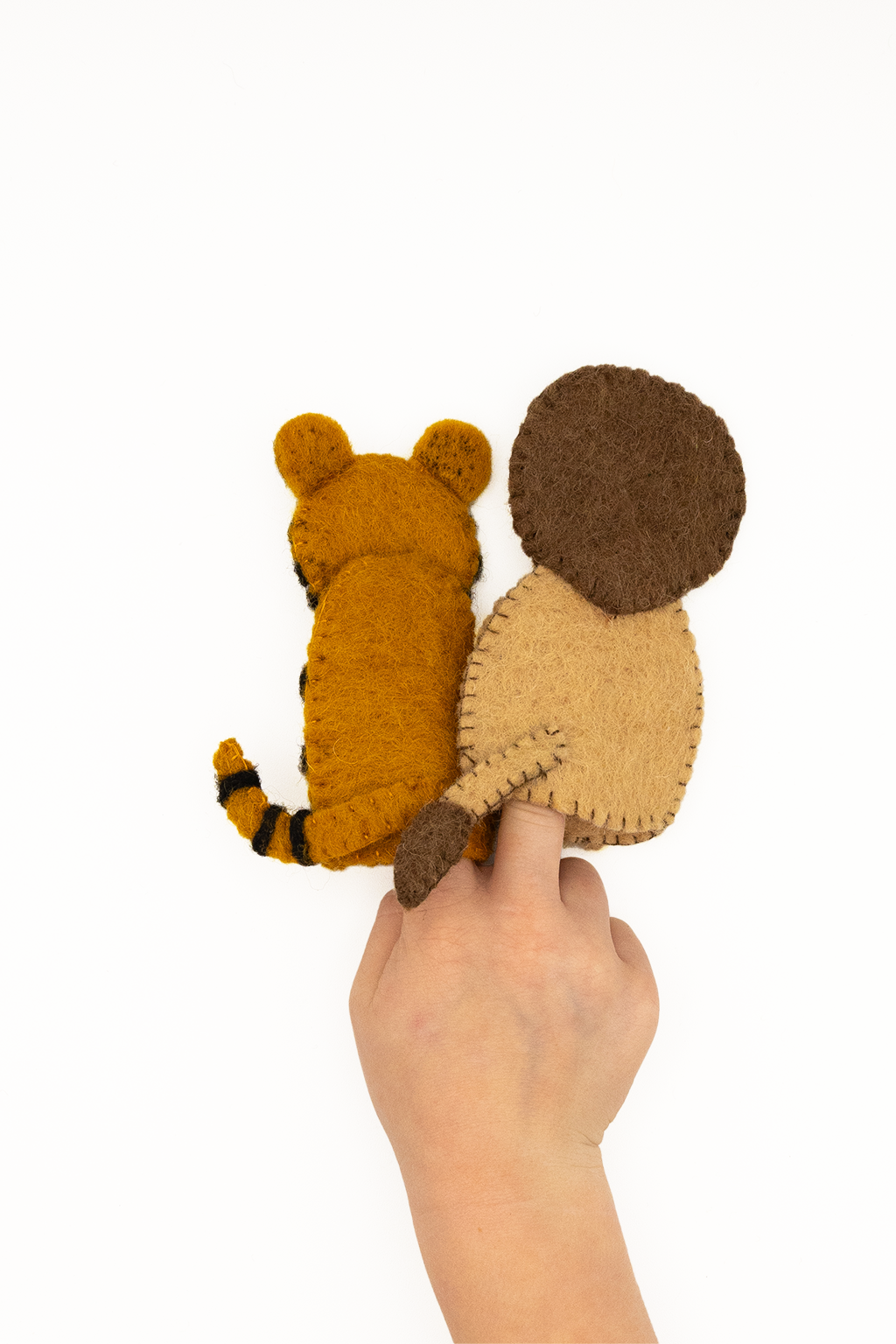 Lion & Tiger Finger Puppet Set