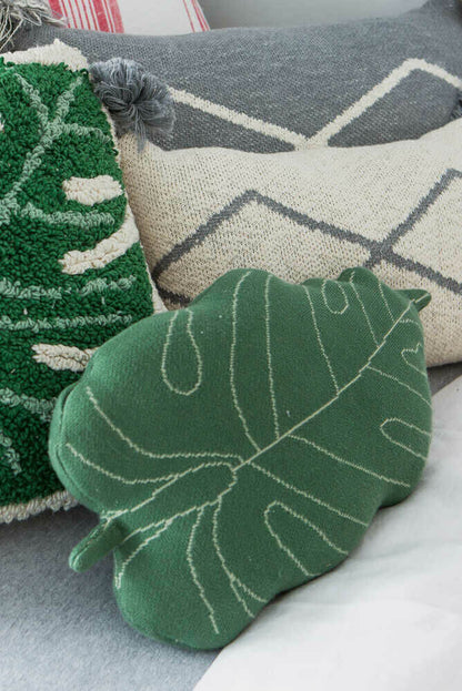 Green Baby Leaf Throw Pillow