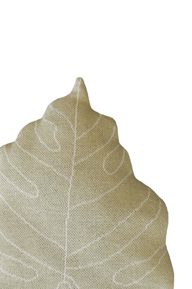 Olive Baby Leaf Throw Pillow