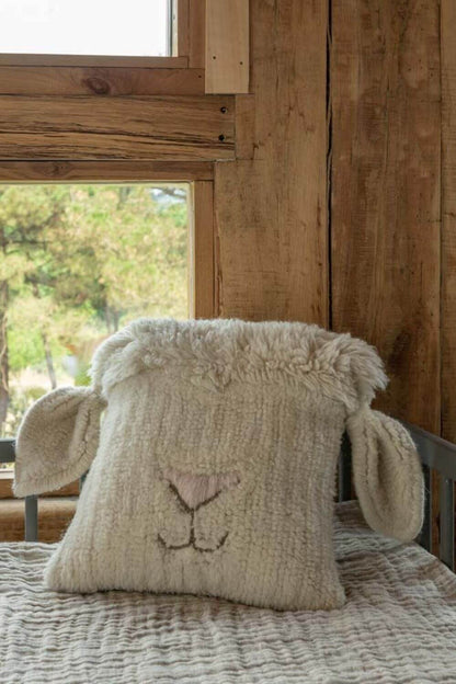 Pink Nose Sheep Woolable Cushion