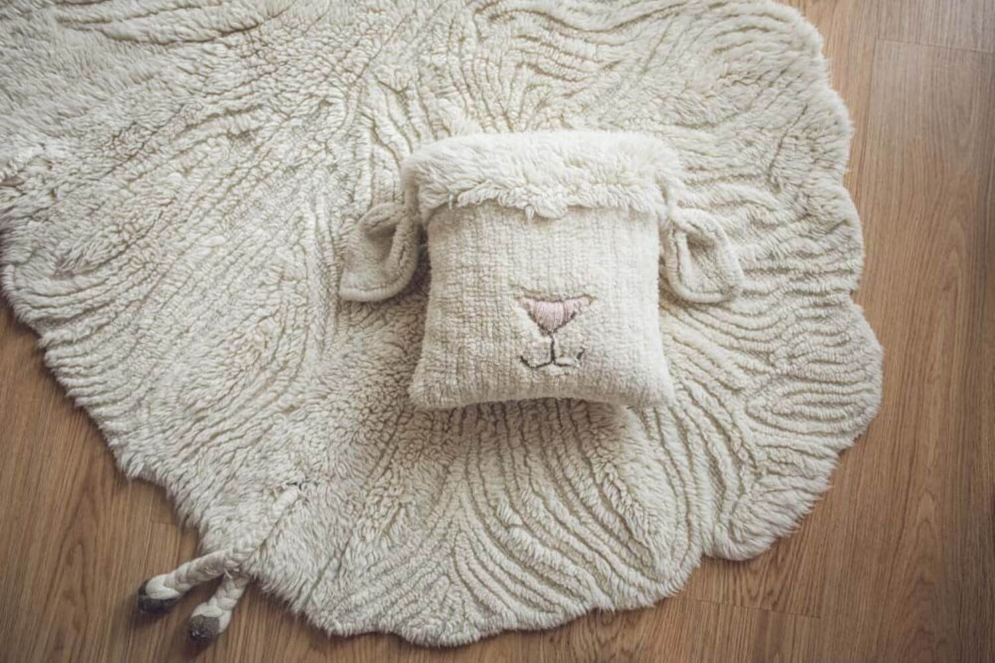 Pink Nose Sheep Woolable Cushion