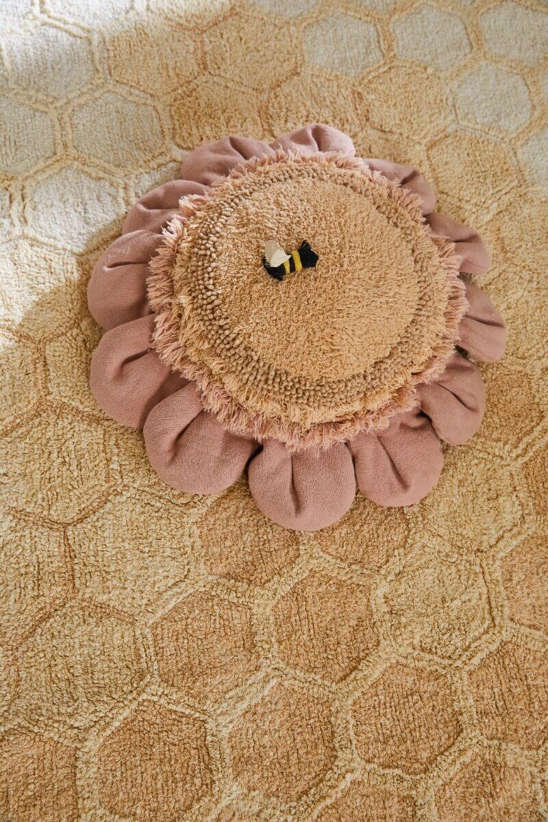 Pink Daisy Organic Cotton Floor Cushion