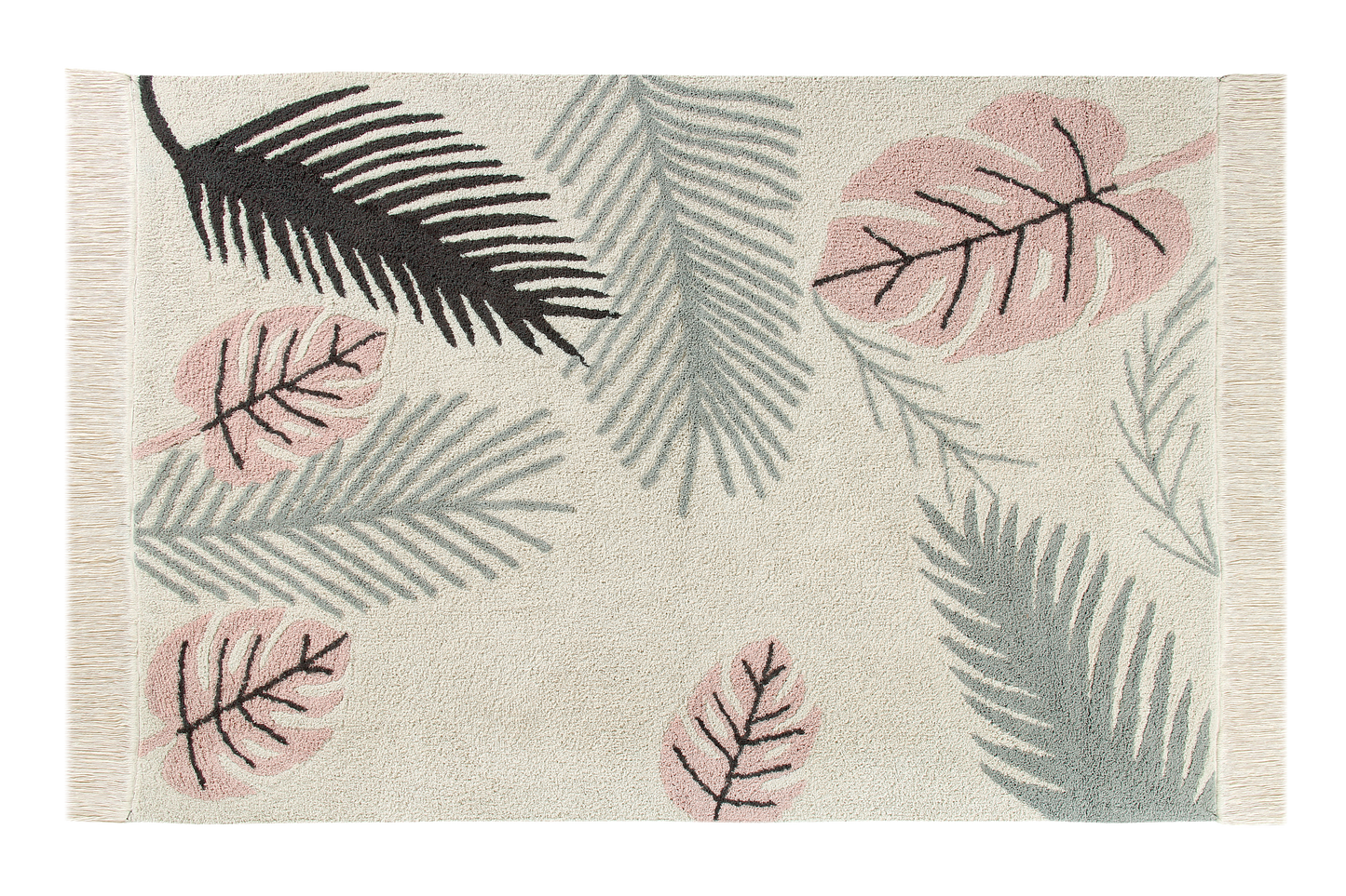 Tropical Pink Washable Area Rug