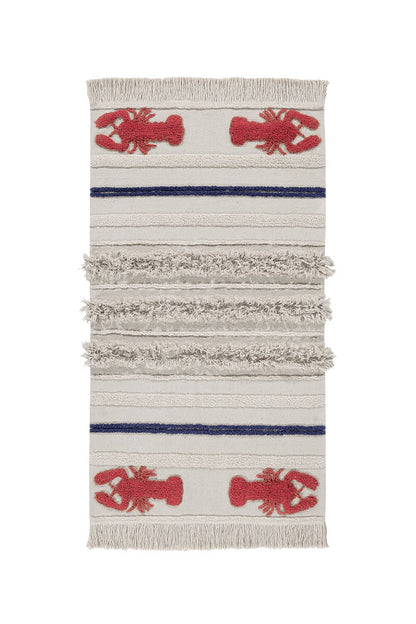 Washable Runner Rug, Mini Lobster