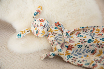 Muslin Bunny Lovey - Earthtone Floral