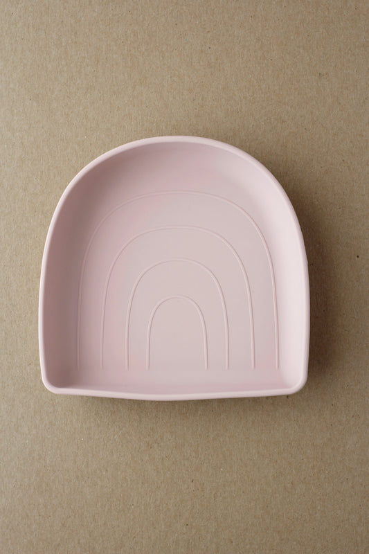 Silicone Suction Plate - Rainbow | Pale Mauve