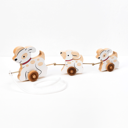 Pull Toy - The 3 Dogs | Maple Wood | Made in the USA 🇺🇸
