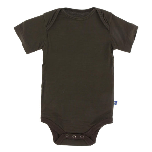 Short Sleeve One Piece in Bark