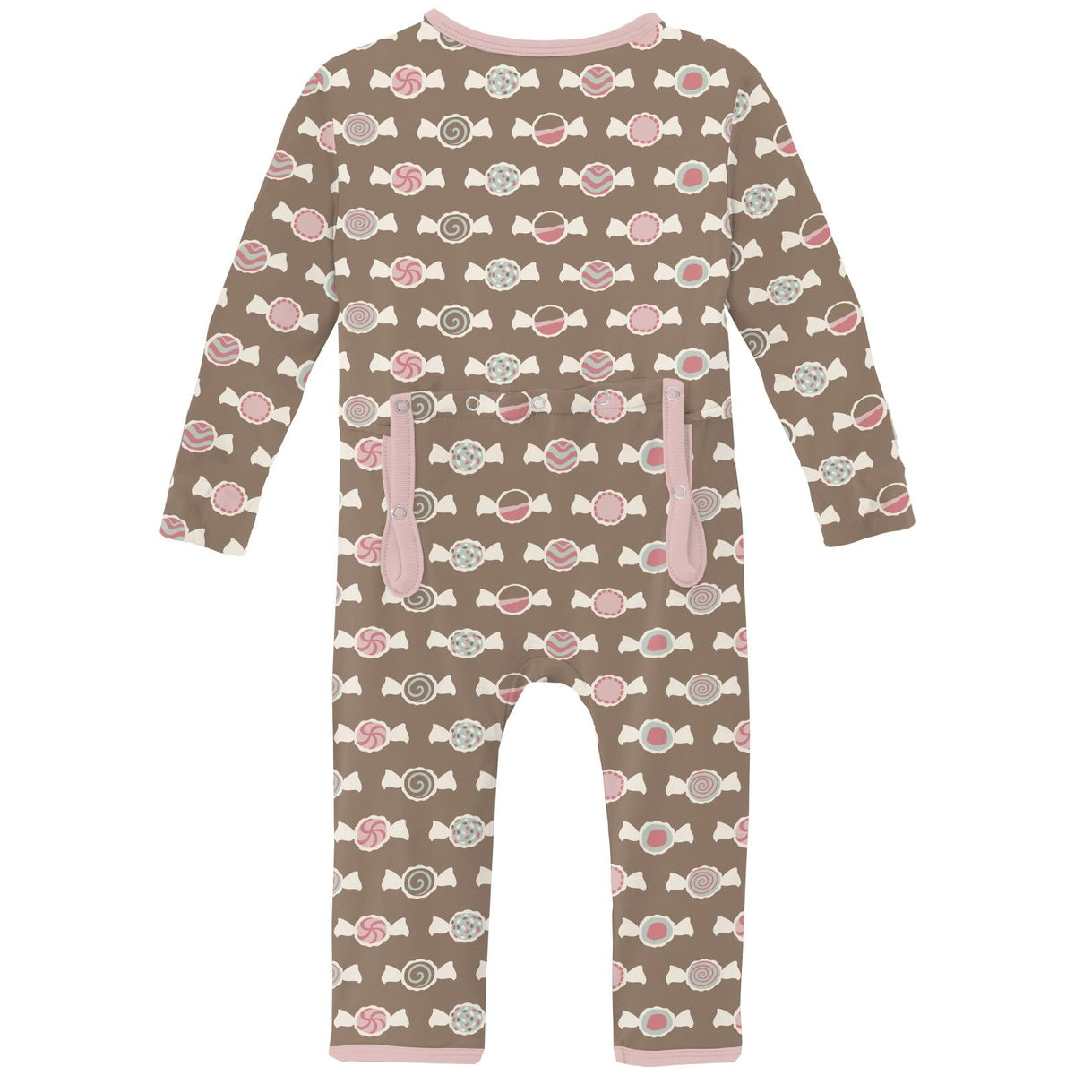 Print Coverall with 2 Way Zipper in Portabella Saltwater Taffy