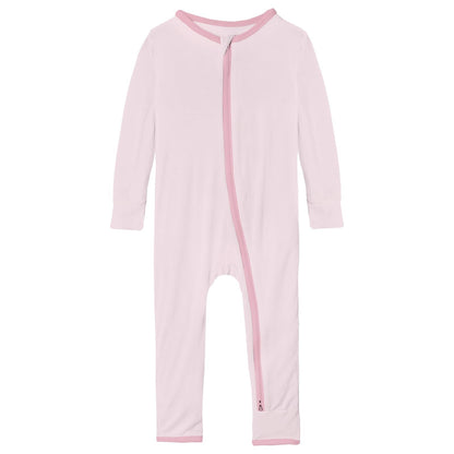 Applique Coverall with 2 Way Zipper in Shrinking Violet Dog